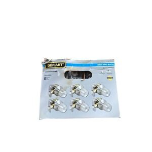 Bed/Bath Door Knob Contractor Pack Adjustable Backset Metal in Silver (6-Piece)